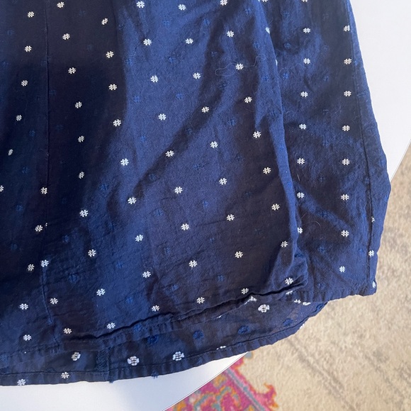 CJ Banks Navy w/White Embroidery Midi Skirt - Picture 2 of 6